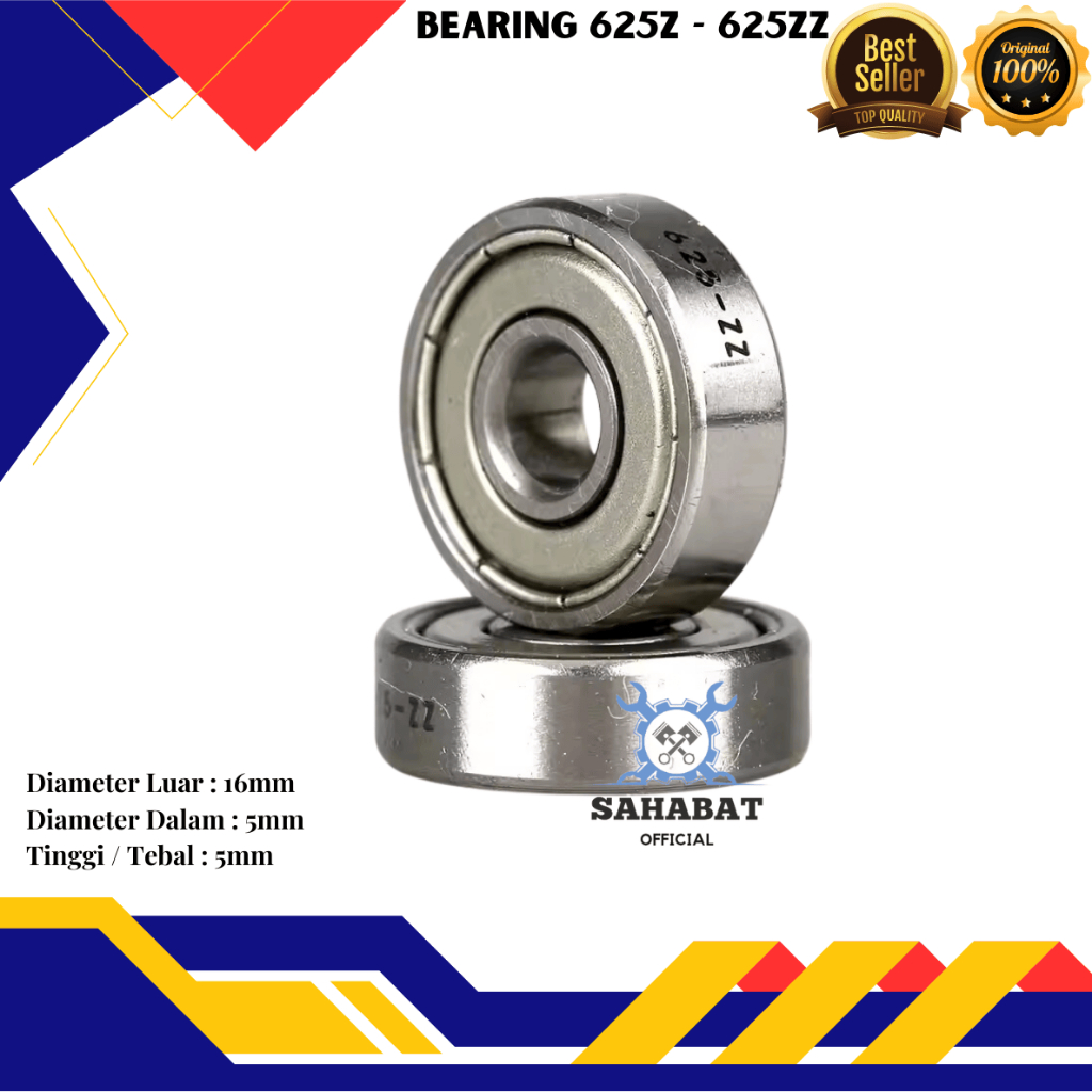 BEARING 625Z || BEARING 625 ZZ MINIATURE ( 5x16x5mm )