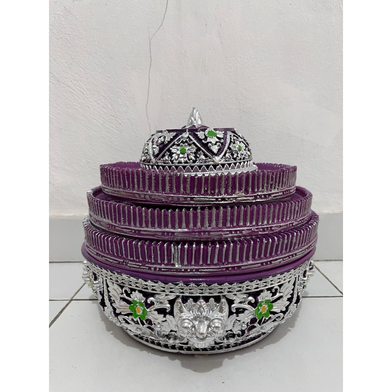 Bokor fiber bulat susun 3 size 30cm