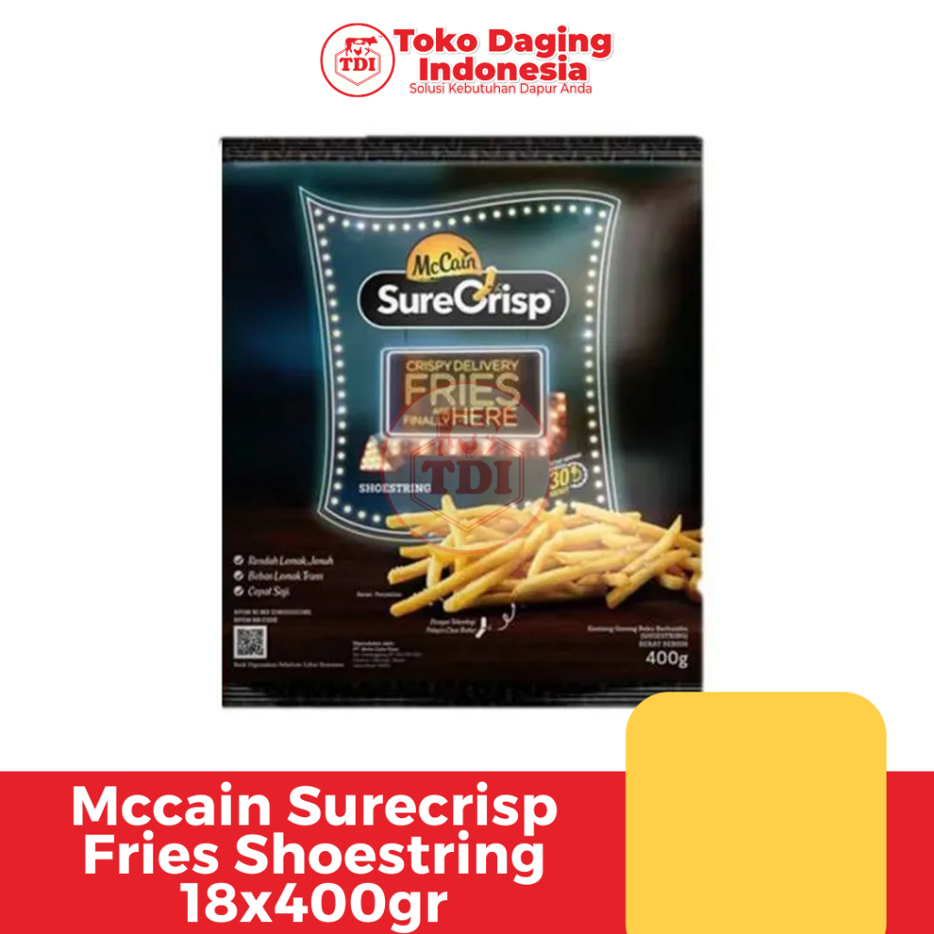 

Mccain Surecrisp Fries Shoestring 18x400gr