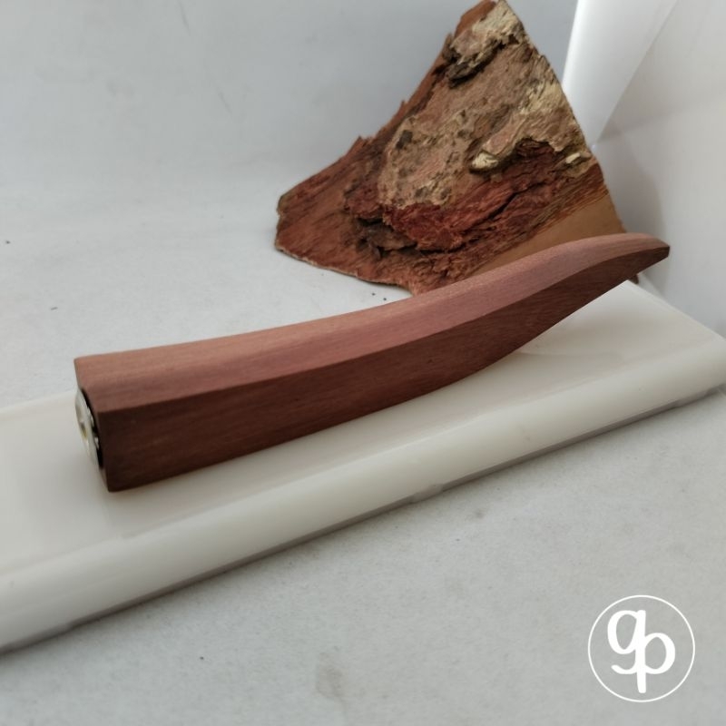 Pipa once / once cangklong / pipa rokok / padutan kayu setigi kayu stigi segi empat / model kotak / 