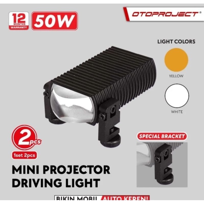 OTOPROJECT Lampu Led Mini Projector Driving Light Lampu Tambahan Mobil