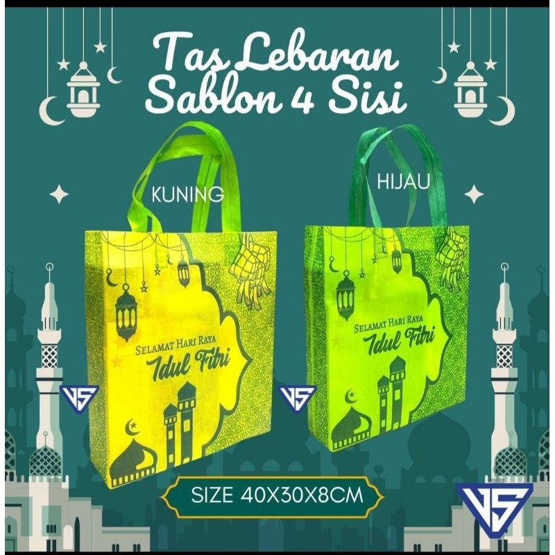

Tas Lebaran Sablon 4 Sisi Selamat Hari Raya Idul Fitri Masjid Size M