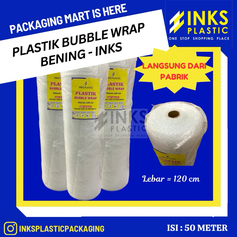 

Plastik bubble wrap bening 50 M