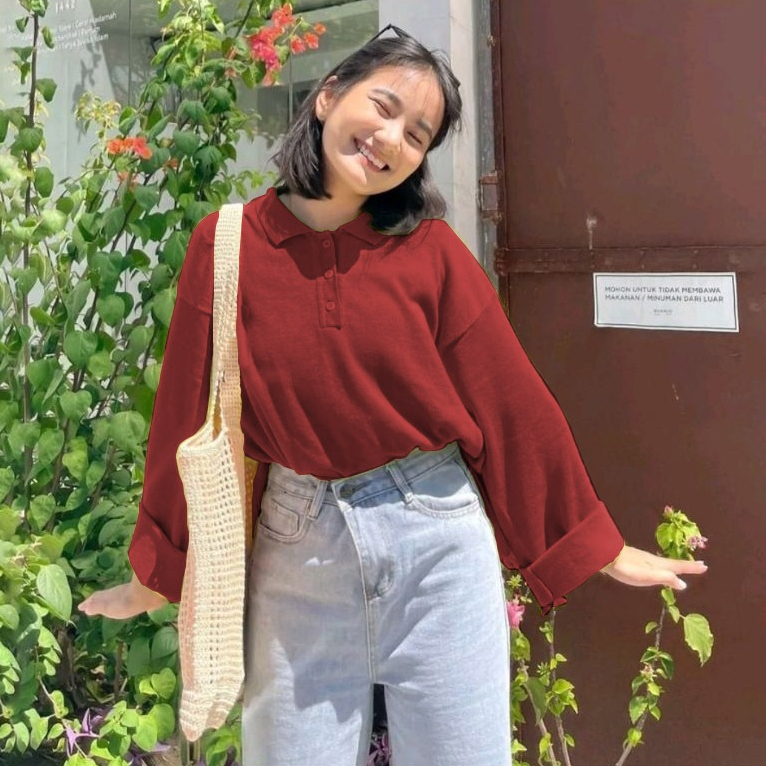 Enzy Sweater Korean Style • Atasan sweater rajut