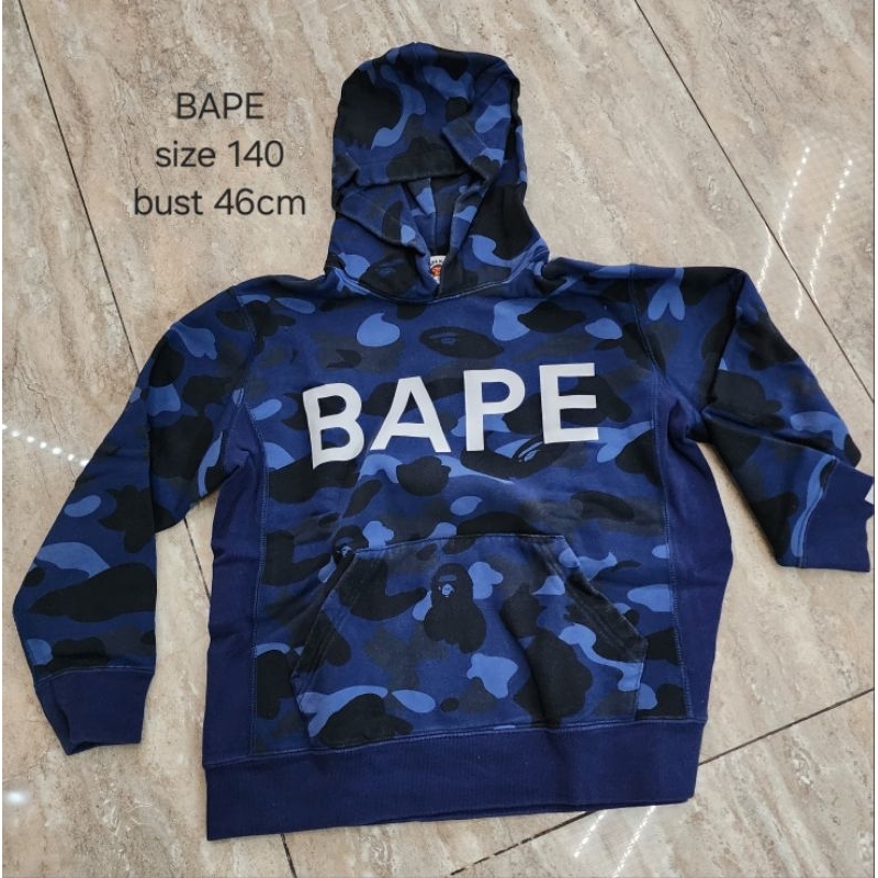 preloved hoodie bape biru