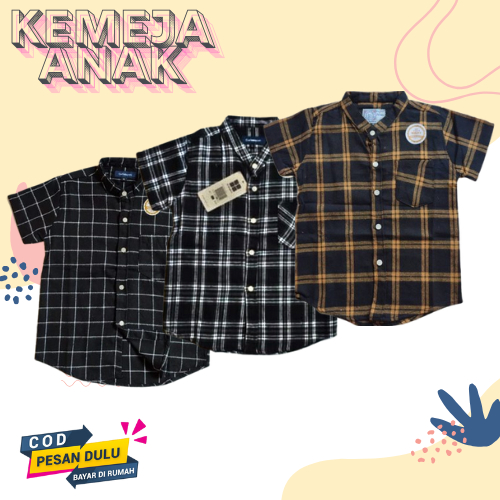KEMEJA KOTAK KOTAK ANAK LAKI LAKI BAHAN FLANEL PREMIUM UNTUK USIA 1-12 TAHUN | BAJU KOTAK KOTAK ANAK