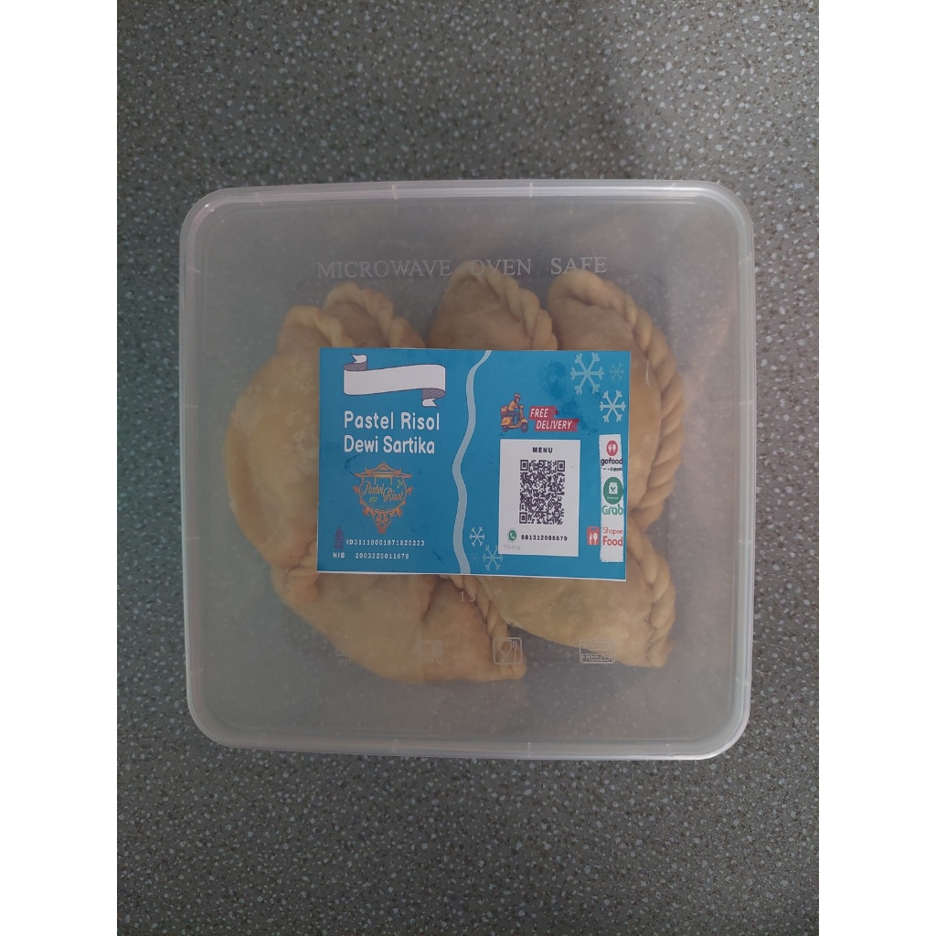 

Pastel Frozen isi 10 pcs, Ayam Suir / Daging Cincang / Telur iris / Beef Mayo, HALAL