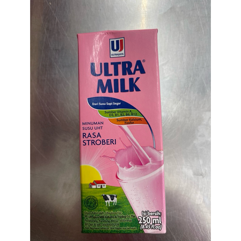 

Ultra Milk Minuman Susu UHT Rasa Stroberi