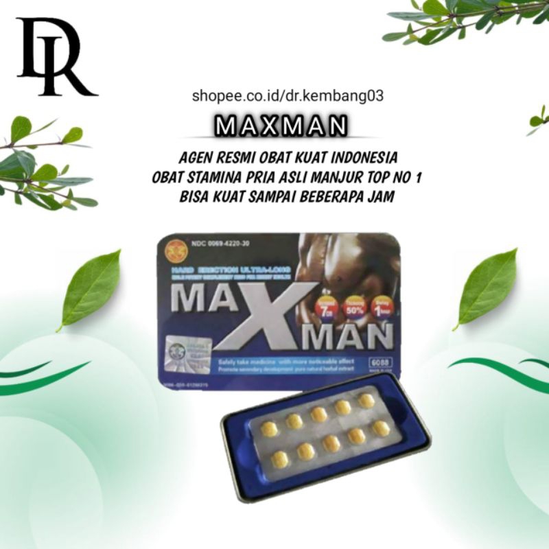 MAXMAN OBAT KUAT STAMINA PRIA ORIGINAL VITALITAS KUAT TAHAN LAMA ASLI PATEN