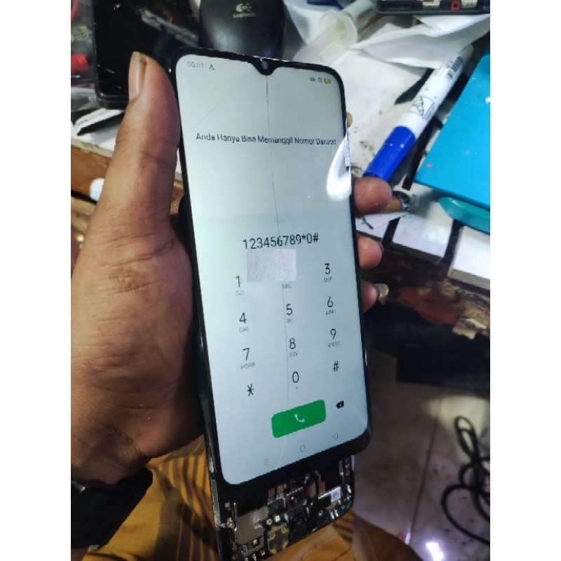 Lcd Tochcren Oppo A5/A9 2020/A31/Realme5i/dll Minus Retak
