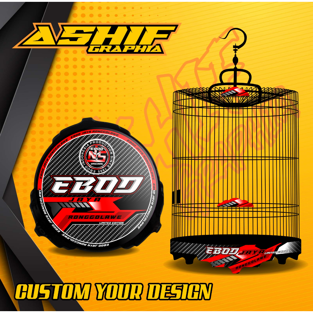 Ebod Jaya Custom Edition - stiker decal sangkar murai batu