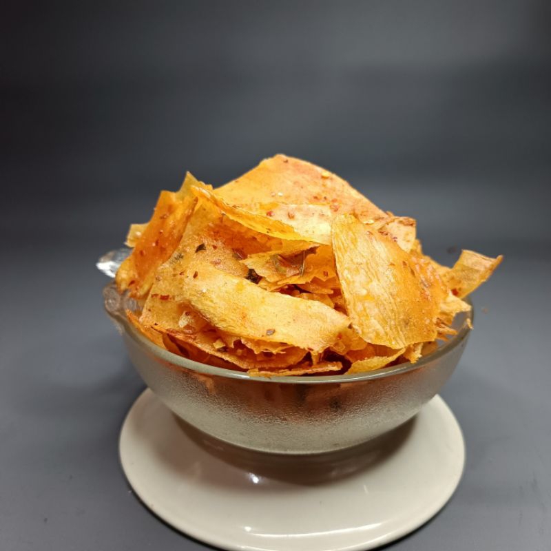 

Keripik Singkong Pedas Gurih Daun Jeruk
