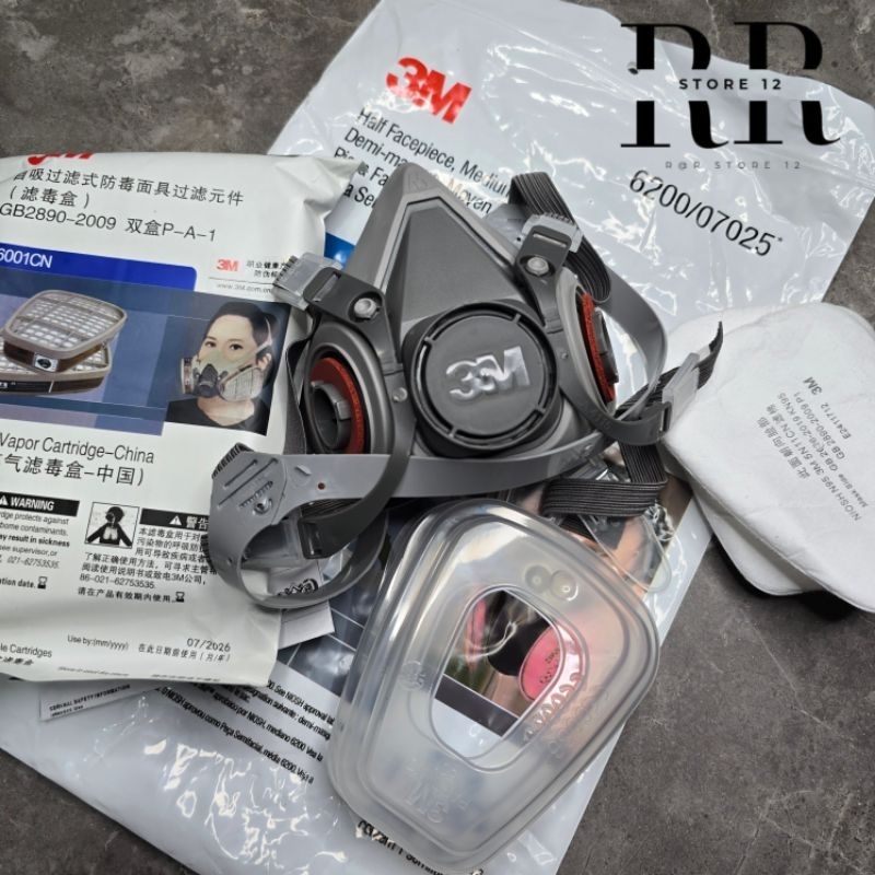MASKER 3M 6200 + filter respirator