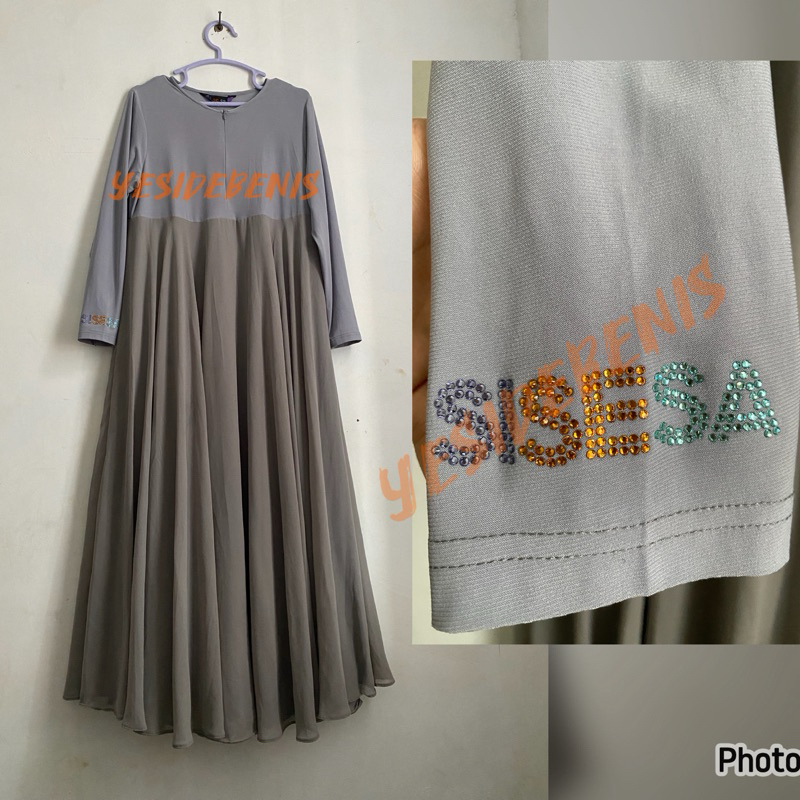 PRELOVED DRESS SISESA ORIGINAL WARNA GREY