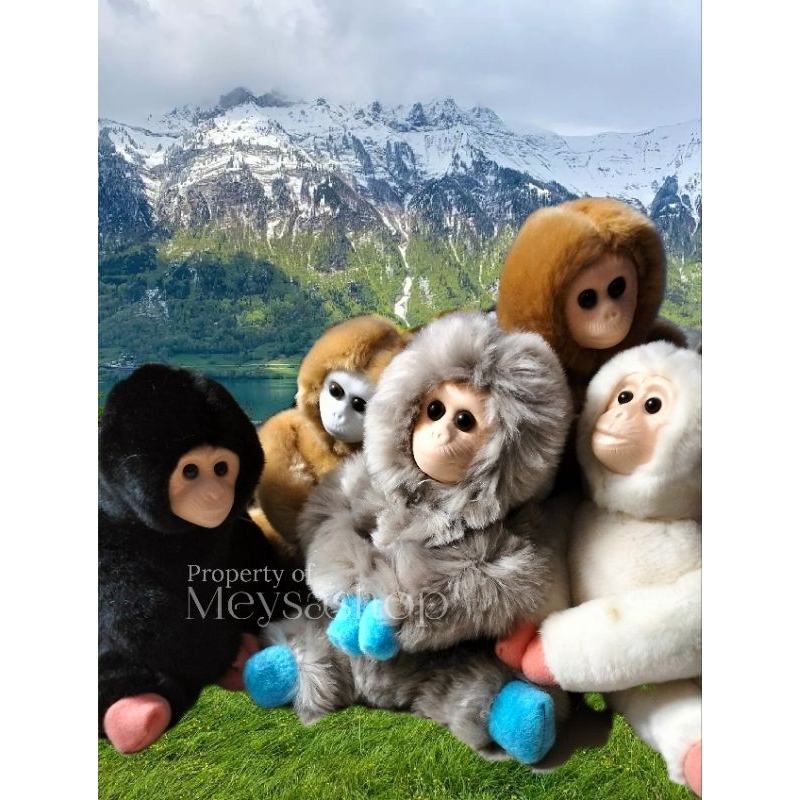 boneka monyet M lucu ekor panjang