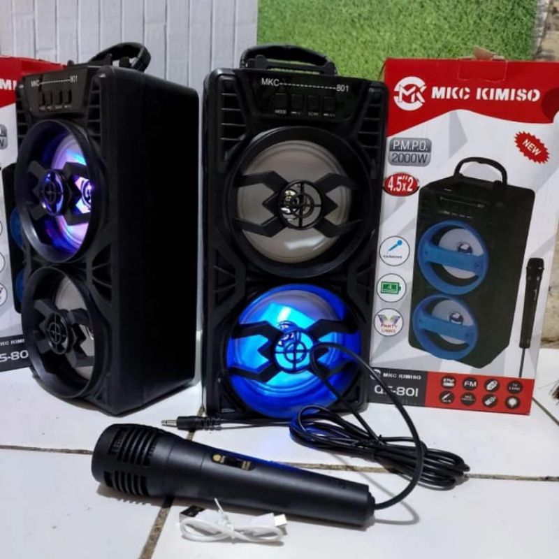 Speaker Bluetooth BT QS-801 Portable + MicKaraoke