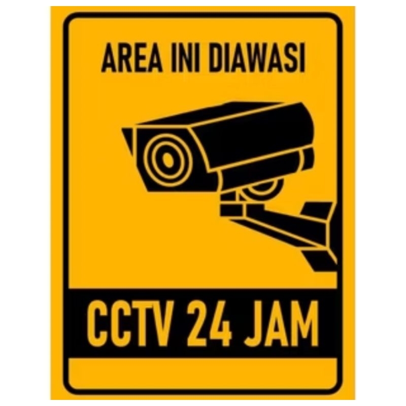 sticker cctv ,stiker cctv ,,stiker cctv 24 jam , cctv stiker , stiker peringatan cctv ,stiker rumah 