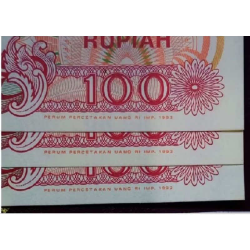 uang kuno 100 pinisi 1992 imp 1992 edisi pertama terbit