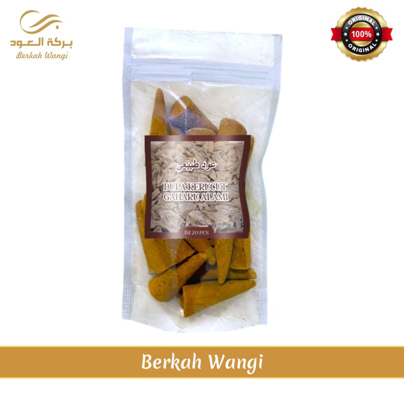 Piyugardening Dupa Kerucut Gaharu Asli Alami Isi 20Pcs Bukhur Kerucut Super Oud Aromaterapi Pengarum