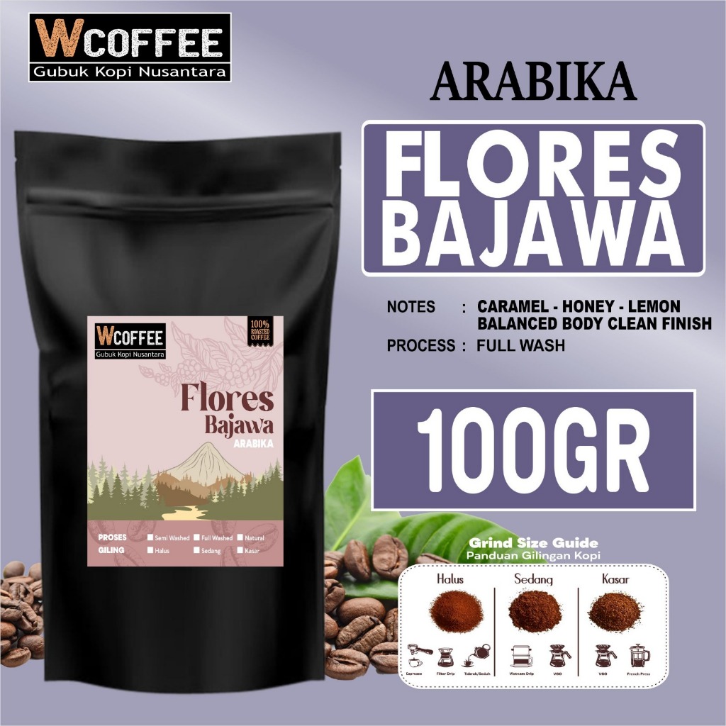 

Kopi Arabika premium Flores Bajawa Arabica Bean coffeee - Biji Kopi Wcoffee