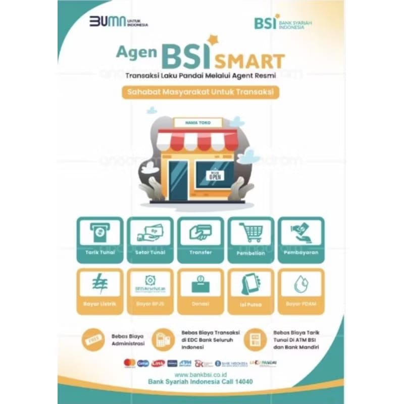 STIKER VINYL POSTER AGEN BSI UKURAN : 40x60 CM