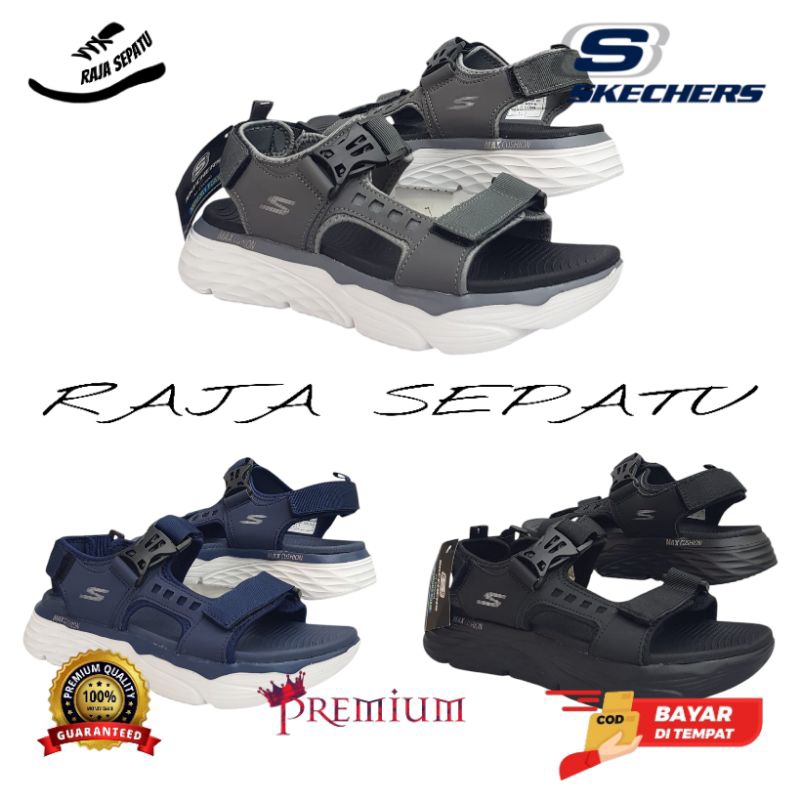 SANDAL SKECHERS MAX CUSHIONING/SANDAL SKECHERS/SANDAL PRIA/SANDAL GUNUNG/SKECHERS GUNUNG PRIA/SANDAL