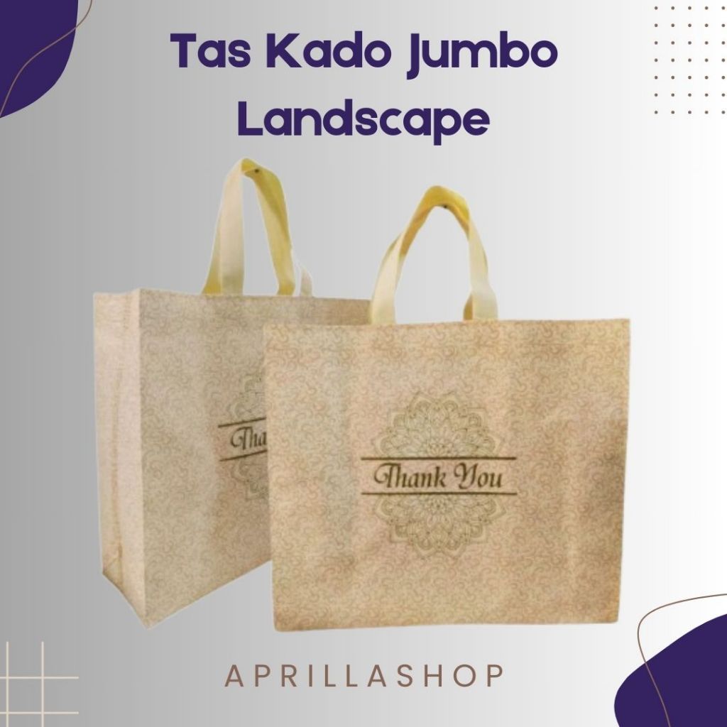 

Tas Kado Landscape Laminasi Jumbo Anti Air / Tas Kado Jumbo Lebar Samping Ukuran 40x35x12