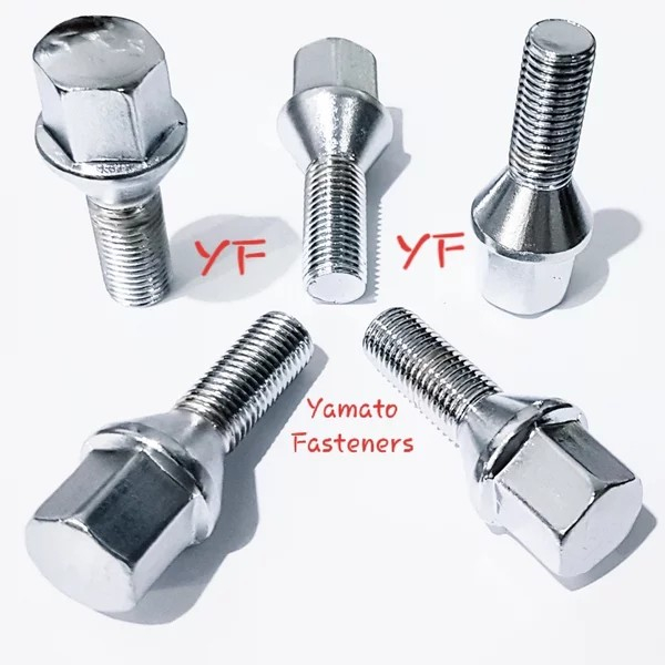 20 PCS BAUT RODA Mercy M12 x 27 Mobil MERCEDES - BENZ BMW MAZDA VW HUB BOLT PENDEK Diameter 12 mm Pa