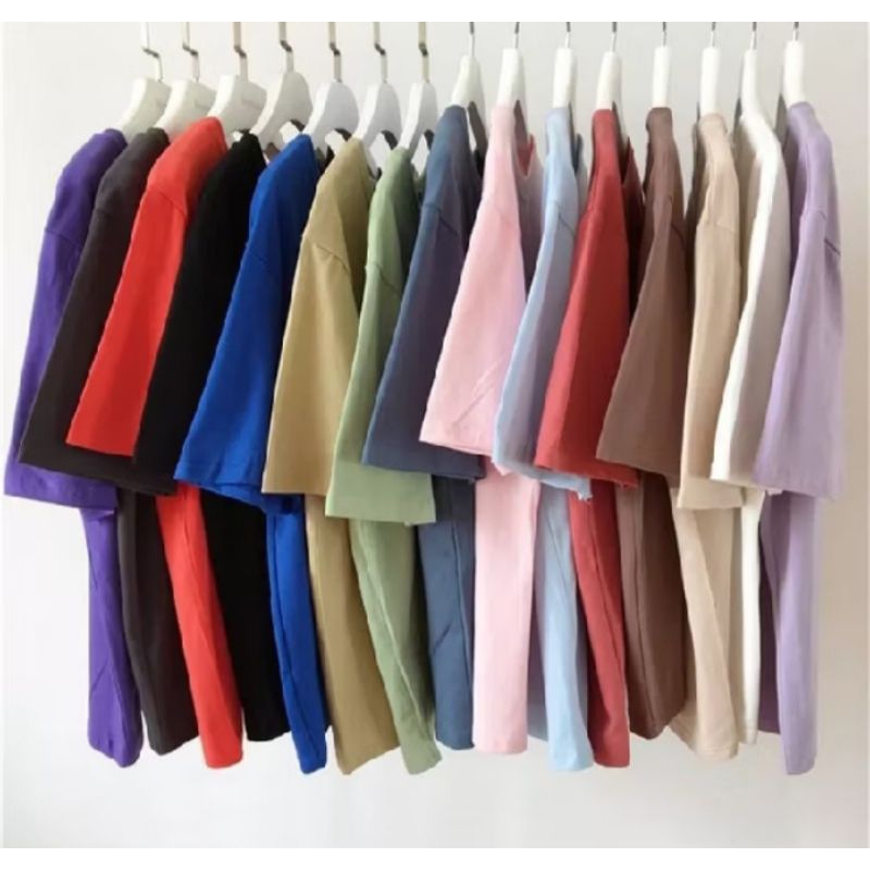 kaos polos pria wanita kodian warna campur