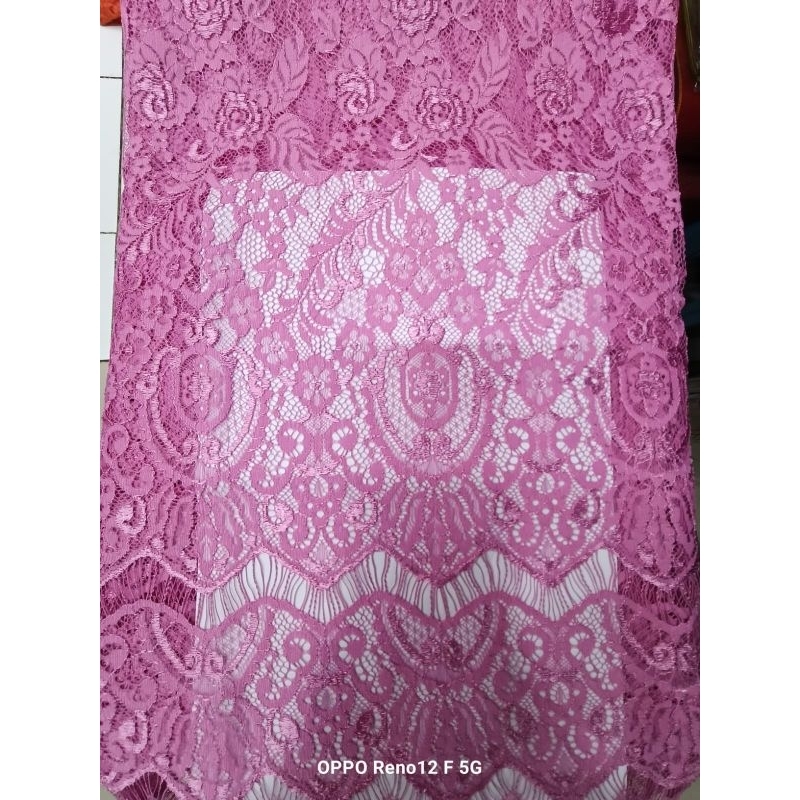 BAHAN KEBAYA SAINT LAURENT WARNA PINKPUTZIA