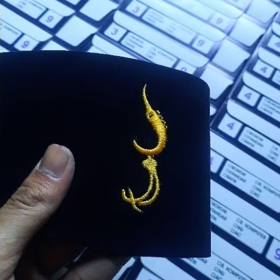 PECI LOGO KUJANG BORDIR SONGKOK KUJANG BORDIR KOPYAH LOGO KUJANG BORDIR SILIWANGI