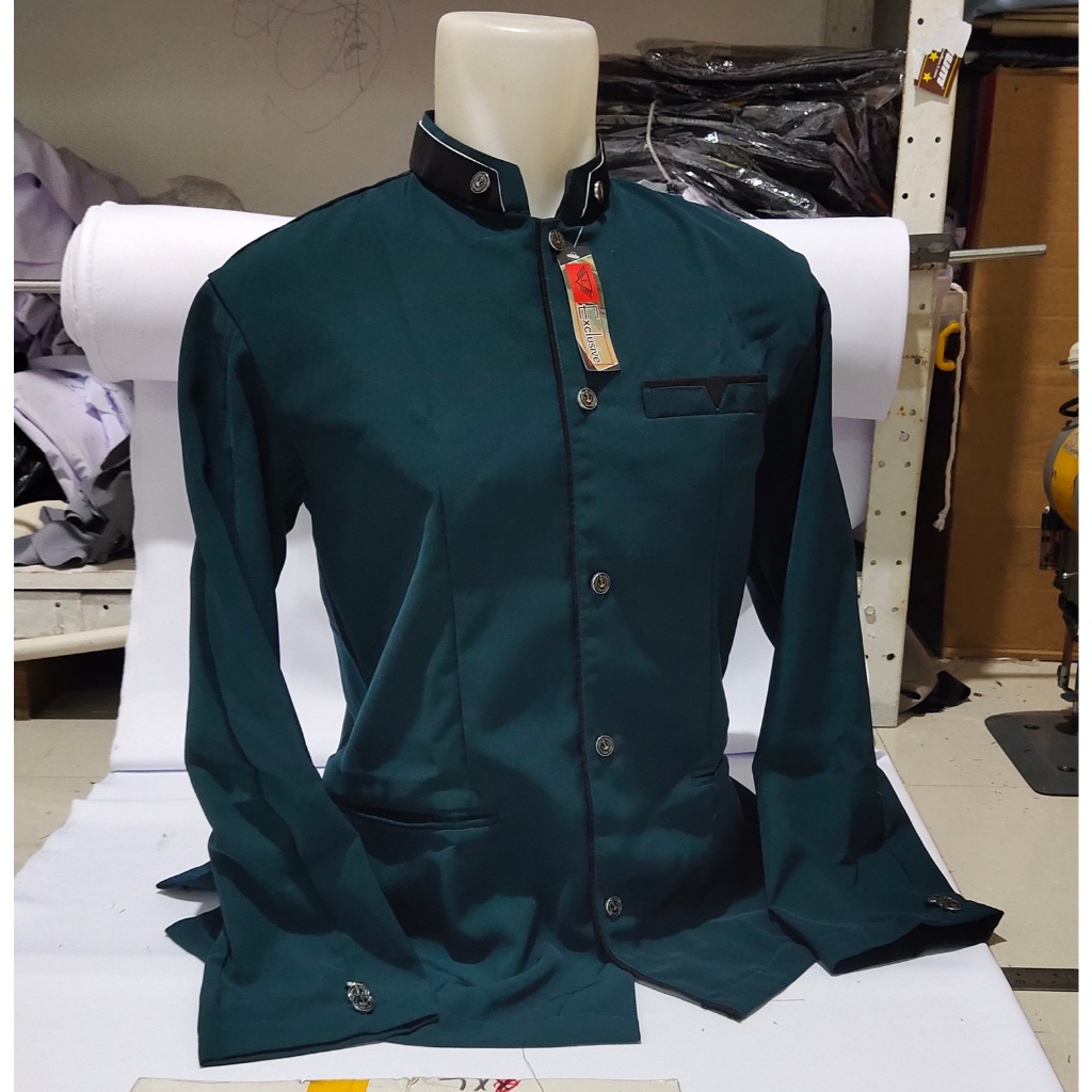 Jasko Jas Koko Modern Pakaian Muslim Pria Promo Terlaris Jasko Hitam Lis Hijau