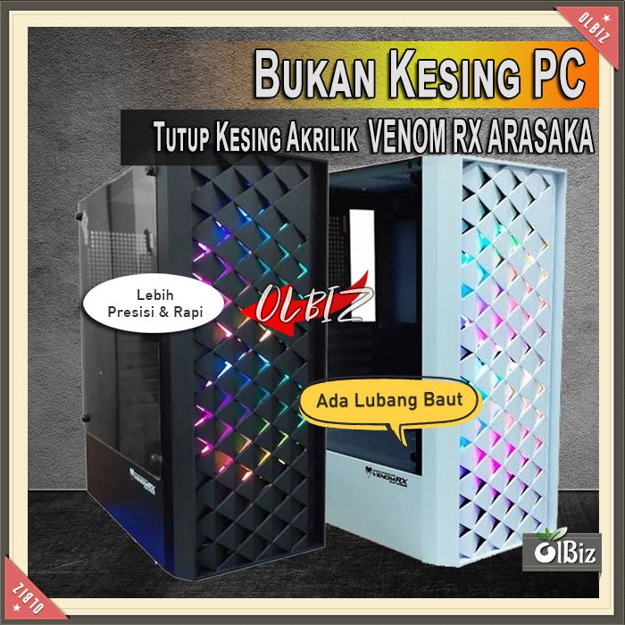 Tutup Kesing Casing Venom RX Arasaka Akrilik Acrylic Side Panel Venom RX Arasaka Untuk Desktop PC Ga