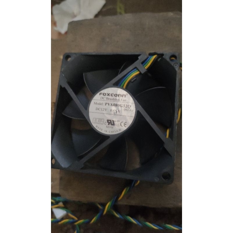 fan/kipas DC 12volt delta 0.65a higghspedd 8cm