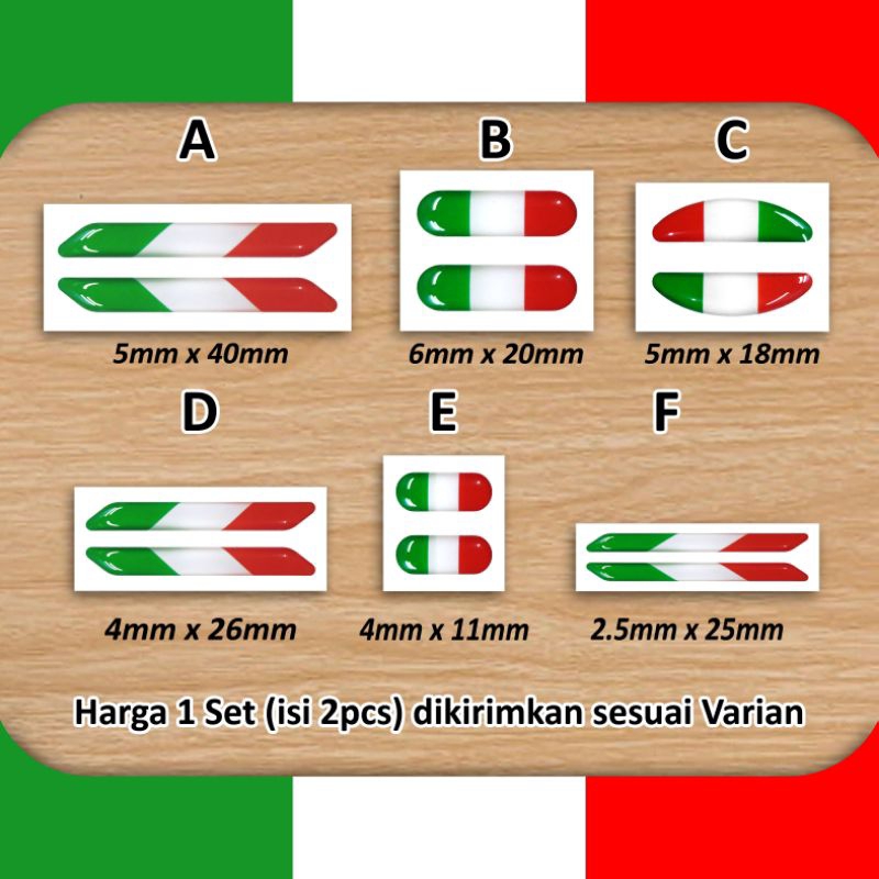 

Sticker Timbul Italy Kecil