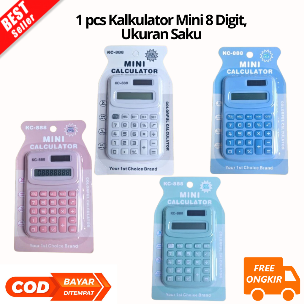 

[JIB] BAYAR DI TEMPAT Kalkulator Saku Sekolah Kantor Mini Calculator 8 Digit Calculator Lucu Warna Soft Mudah dibawa kemana-mana Kalkulator Mini 8 Digit, Ukuran Saku, Warna-Warna Lucu