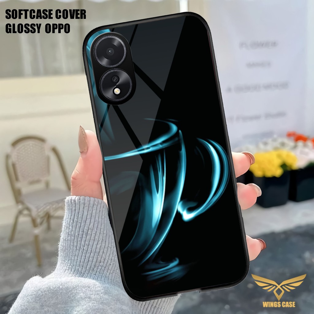 HM55 Case Glossy HD ( OPPO A18 ) dan ( ALL TYPE ) Kamera Protector Kesing Silikon Softcase Karet Kil