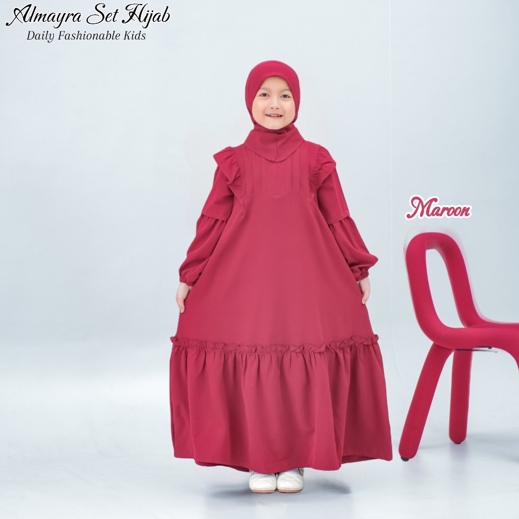 HAYYA -  Gamis Almayra Set Hijab Anak Perempuan