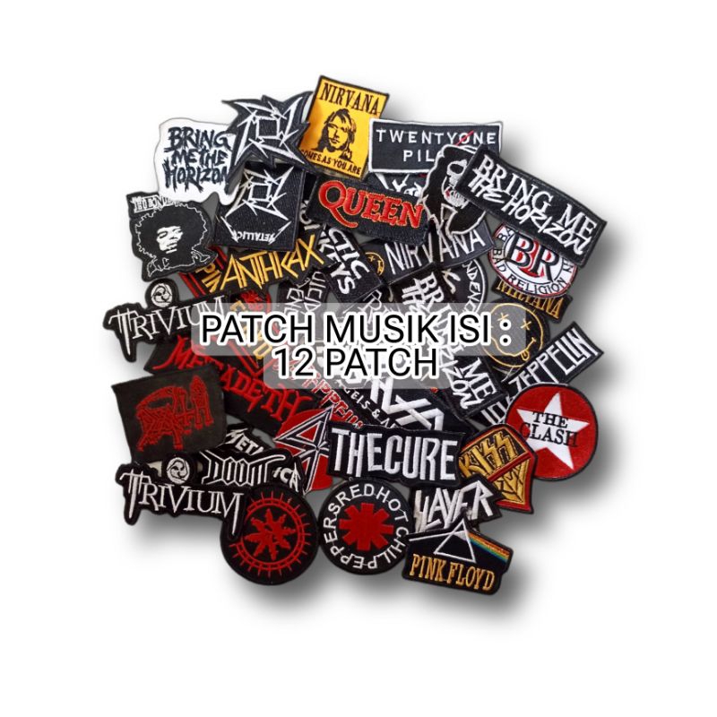 PATCH MUSIK (A) EMBLEM BORDIR JAHIT PUNK ROCK