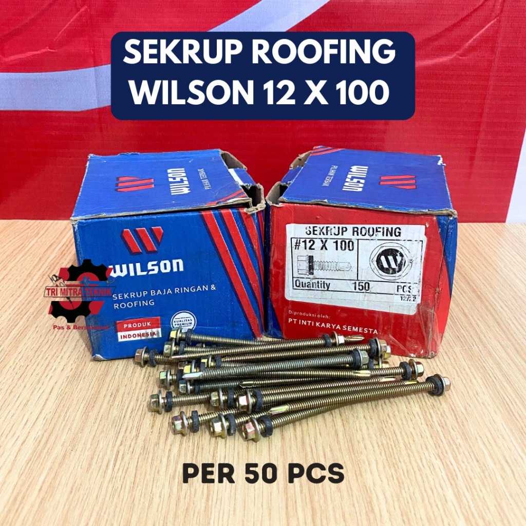 Sekrup Roofing Wilson #12 x 100mm Per 50 PCS