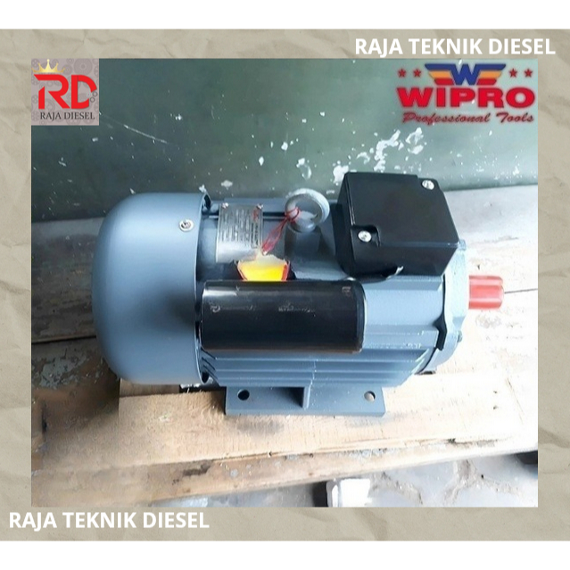 Wipro Dinamo Elektro Motor Penggerak 3 HP 2850 & 1450 RPM 2 & 4 POLE 1 Phase Electro Motor 2 & 1 P F