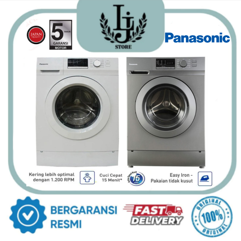 Mesin Cuci Panasonic Front Loading 8KG - NA128XB1WNE/NA128XB1LNE Panasonic