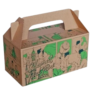 

( 5 Pcs ) Box Jinjing Kue Kering Lebaran Dus Parcel Bingkisan Sembako Motif Eid Story Size 30 x 15 x 15 cm