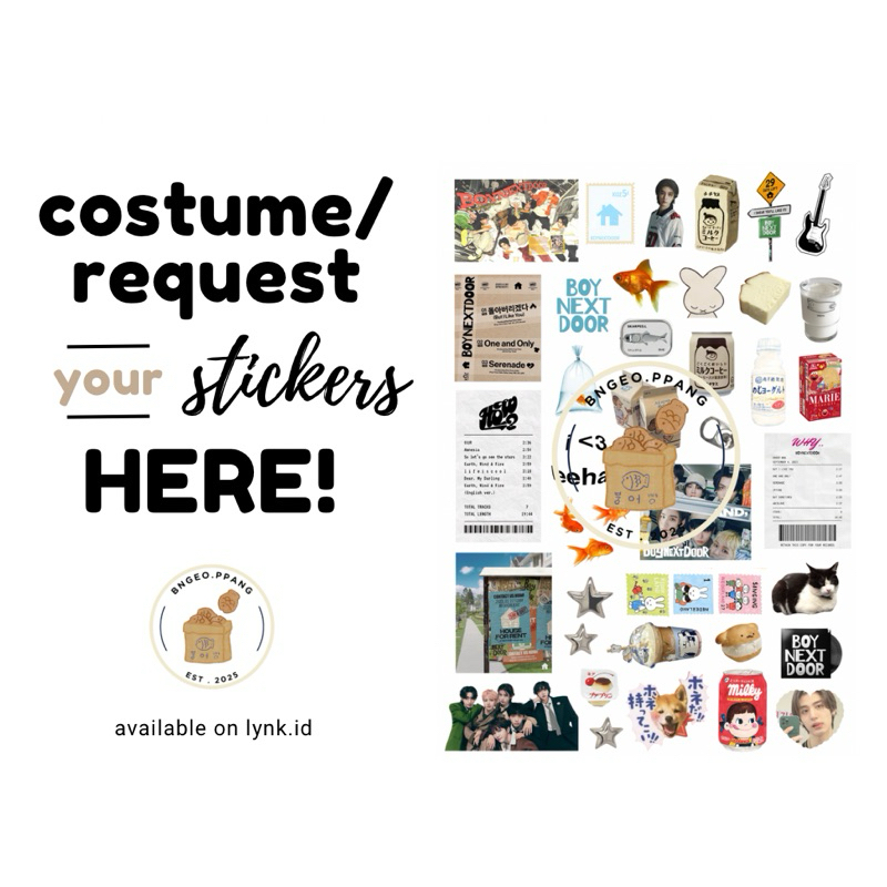 

costume/ request your stickers here !! BACA DESKRIPSI !!