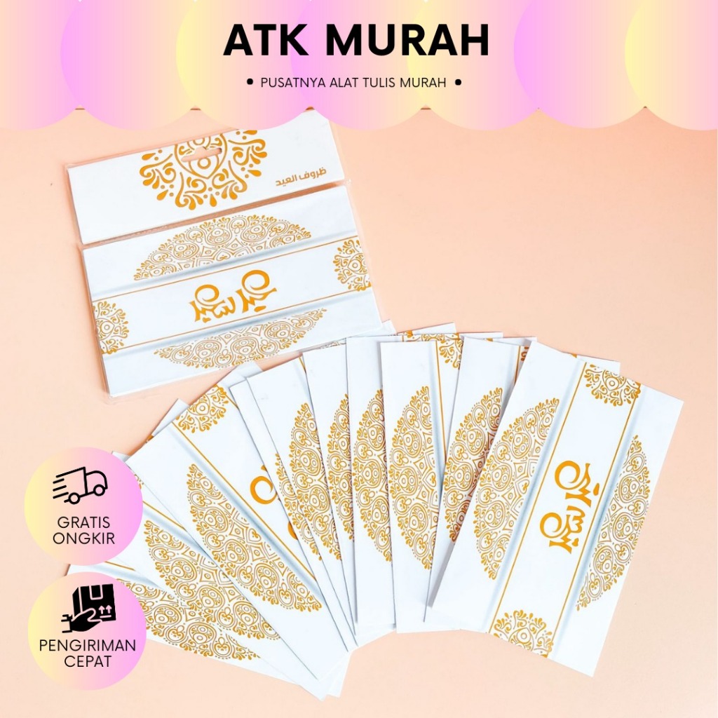 

THR EID MUBARAK AMPLOP LEBARAN MEWAH 1SET 10 PCS UKURAN (9 CM X 16 CM ) TERMURAH COD BISA MN-1161