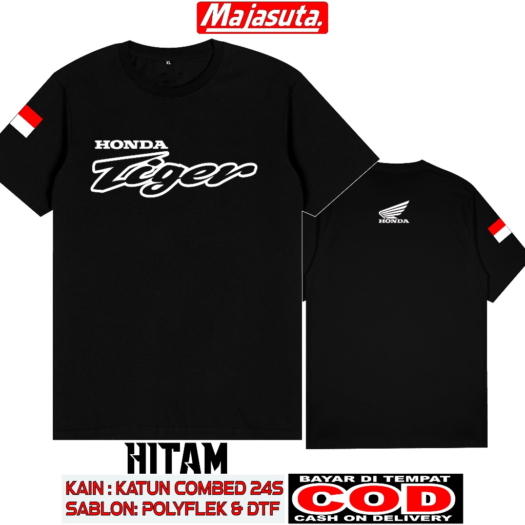 KAOS MOTOR HONDA TIGER M1 KATUN COMBED 24S TEBAL//BISA COD//KAOS KOMUNITAS//KAOS CLUB//KAOS MOTOR//K