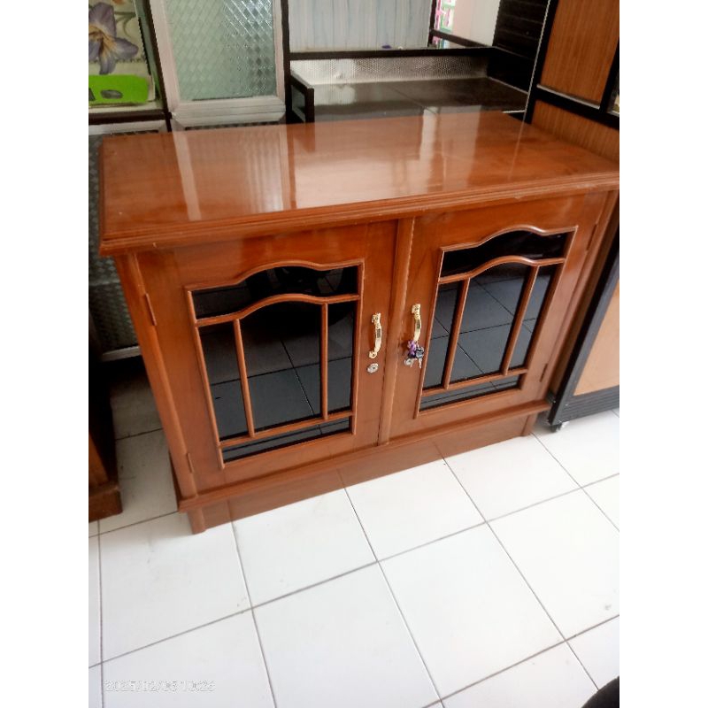 bufet pendek minimalis jati