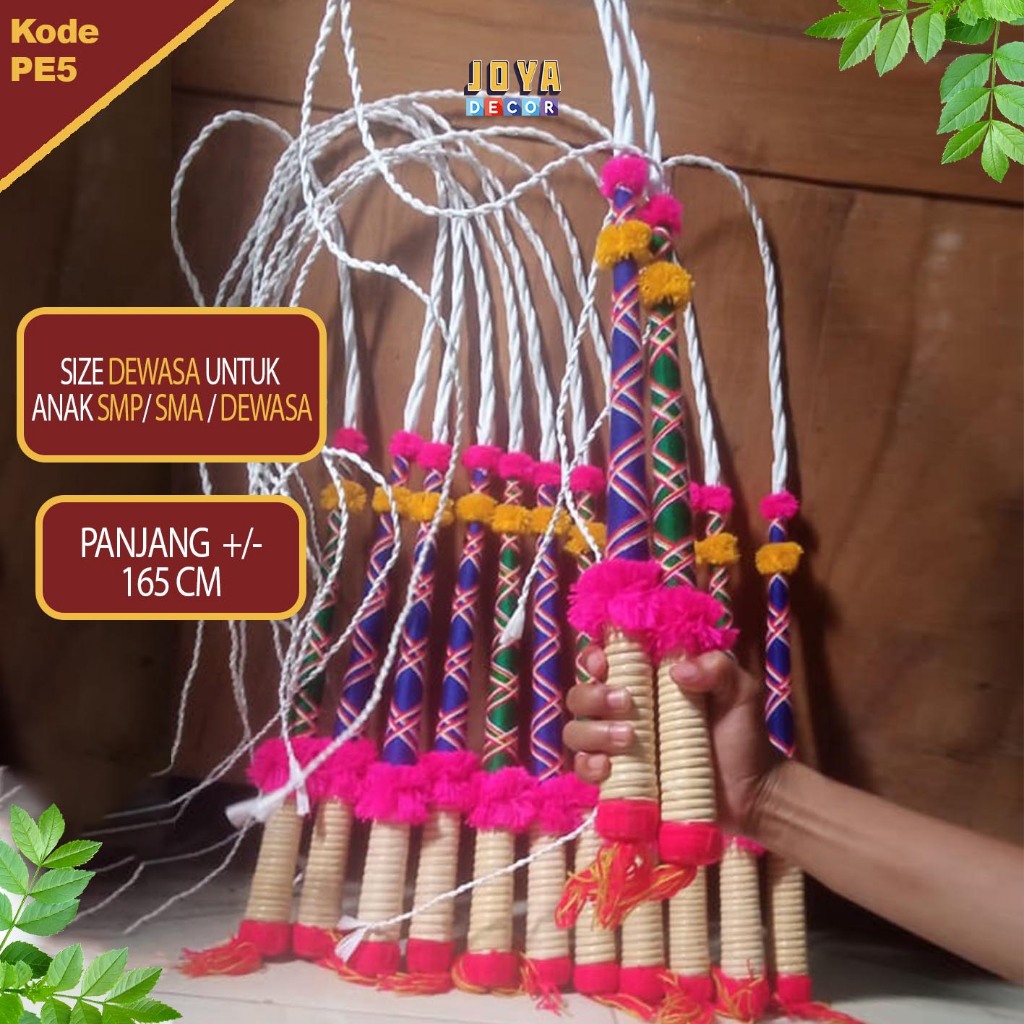 Pecut Kuda Mainan Cambuk Mainan Pecut Kuda Lumping Rami Kecil Panjang  Foto Asli PE5