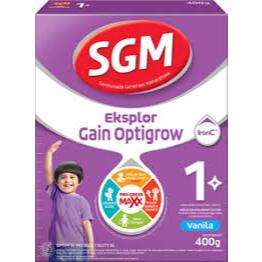 

SGM EKSPLOR GAIN OPTIGROW 1+ PLUS RASA VANILA SUSU BUBUK 400 GRAM 1 BOX