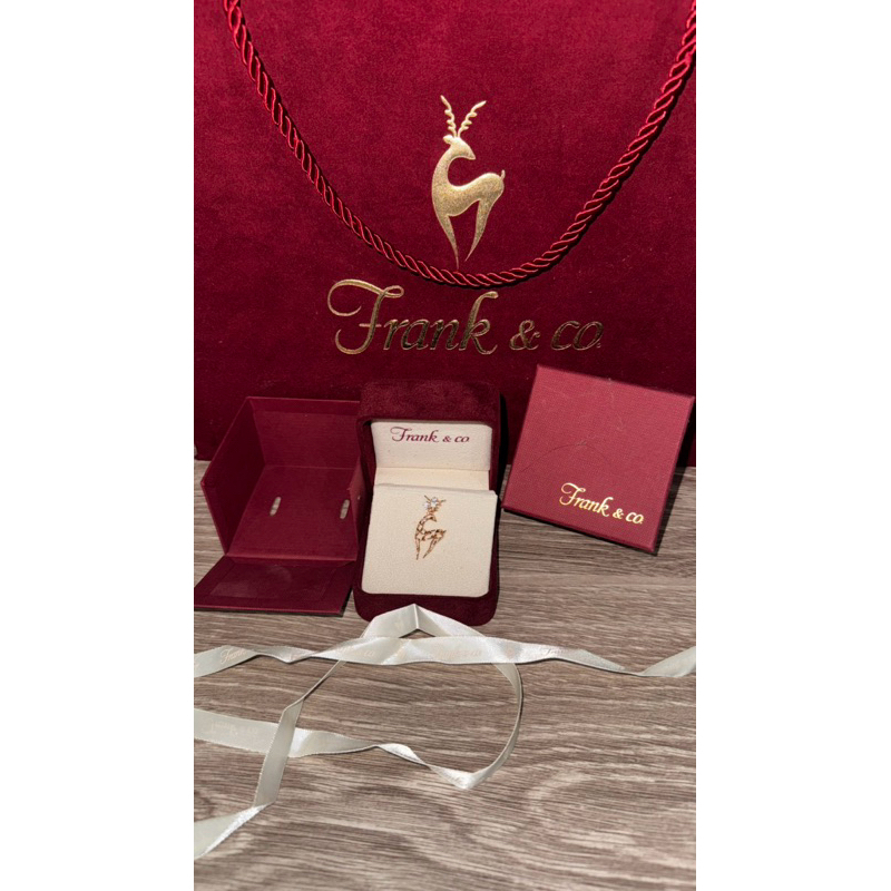 Frank&co Jewellery box maroon Authentic Small ( FREE PAPERBAG)